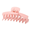 Elegant matte pink large hair claw clip for women featuring a smooth frosted finish - Pink