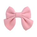 Barrette à cheveux nœud rose poudré en coton pour fille avec texture de tissu fine - Vieux Rose (16)