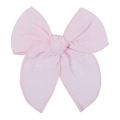 Pink oversized fabric bow hair clip with textured waffle pattern for women and girls - Light Pink(14)