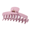 Large pink matte hair claw clip for women's thick hair in elegant minimalist style - Light Pink