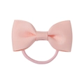 Süßer hellrosa Haargummi mit Schleife für Kinder mit Rippband und elastischem Gummiband - Light Pink (8)