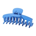 Elegant large matte blue hair claw clip for women with minimalist geometric design - Matte Blue
