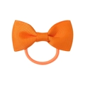 Einfarbiges hellorangefarbenes Haargummi mit Ripsband Schleife für Kinder Zubehör - Hellorange (9)