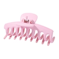 Elegant large matte pink hair claw clip for women with durable metal spring mechanism - Peach Pink