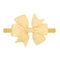 Fascia per neonati con fiocco in gros-grain giallo brillante e fascia elastica in nylon - Giallo Brillante (40)