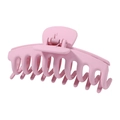 Elegant large matte pink hair claw clip for thick hair styling in morandi tones - Light Purple