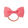 Korallenrosa Haargummi mit Rippband-Schleife für Kinder und Mädchen Styling - Korallenrosa (15)