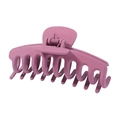 Elegant large matte hair claw clip in soft mauve purple for thick hair styling - Dark Pink