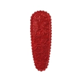 Fermaglio per capelli BB in pizzo ricamato rosso vivace con bordi smerlati per bimbe - Stile Rosso (12)
