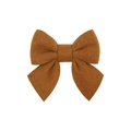 Brown felt bow hair clip for girls, handmade winter hair accessory with duckbill clip - Brown Style(15)