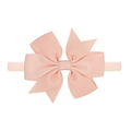 Fascia per neonati color Morandi con fiocco e cinturino in nylon ad alta elasticità - Rosa Nudo (8)