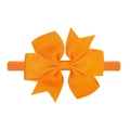 Fascia elastica per neonati con un grande fiocco in nastro grosgrain arancione - Arancione (9)