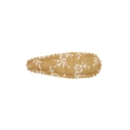 Ginger floral embroidered drop hair clip for kids with vintage cotton fabric texture - Ginger White Floral Style (3)