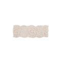 Off-white lace embroidered floral BB hair clip for girls with minimalist wavy edge design - Beige Embroidered Floral Style (4)