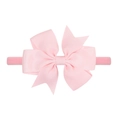 Fascia per capelli rosa Morandi con fiocco in nylon elastico per neonati - Rosa (11)