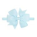 Fascia per neonati celeste con fiocco in grosgrain e alta elasticità morbida - Azzurro (17)