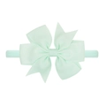 Fascia per neonati verde menta con fiocco in gros-grain e morbido nylon elastico - Verde Menta (19)