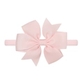 Fascia per neonati con fiocco rosa Morandi in nylon elastico e nastro gros-grain - Rosa Chiaro (24)