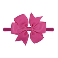 Fascia elastica per neonati con grande fiocco in gros-grain color magenta - Rosa Fucsia (29)