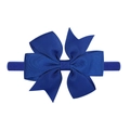 Fascia elastica blu reale con fiocco in nastro grosgrain per neonati e bambine - Blu Zaffiro (37)