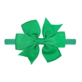 Fascia per neonati con fiocco in gros-grain verde smeraldo e nylon ad alta elasticità - Verde Smeraldo (38)