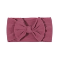 Fascia elastica in nylon per neonati con grande fiocco rosa antico per capelli bimbi - 111 Pasta Di Fagioli Scuri Viola