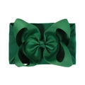 Bandeau bébé vert foncé en nylon avec un grand nœud en gros-grain multicouche 3D - Vert Foncé (227-587-027)