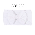 Fascia elastica per neonati con grande fiocco bianco in morbido tessuto nylon - 002 Bianco Latte