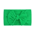 Fascia elastica verde brillante per neonati con un grande fiocco fatto a mano - 012 Verde
