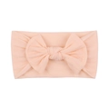Fascia elastica beige per neonati con grande fiocco morbido in nylon per bambini piccoli - 022 Tonalità Di Pelle
