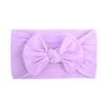 Fascia elastica per neonati viola chiaro con un grande fiocco in tessuto di nylon - 014 Viola Chiaro