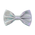 Détail d'une barrette à nœud pailleté avec dégradé de couleurs violet et bleu ciel - Style Bleu Violet Clair Magique (2)