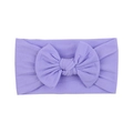 Fascia elastica in nylon viola chiaro per bambini con un grande fiocco morbido - 032 Viola