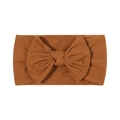 Fascia elastica per neonati con grande fiocco color caramello in tessuto a coste - 046 Caramel