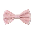 Barrette à cheveux JOJO rose clair à paillettes dégradées avec design de nœud mignon - Style Métallique Rose Clair (1)