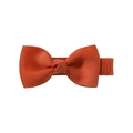 Vibrant orange grosgrain ribbon bow hair clip with handmade texture for girls - Orange (765)