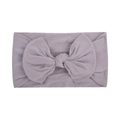 Fascia elastica per neonati con grande fiocco in morbida maglia a coste lilla - 024 Grigio