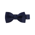 Navy blue 2-inch grosgrain ribbon bow hair clip for kids with textured finish - Navy Blue (1)