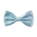 Pince à cheveux style JOJO avec nœud bleu irisé dégradé pour accessoire de cheveux fille - Style Cuir Bleu Magique (4)