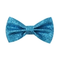 Sparkling royal blue sequin hair bow clip with glitter finish for girls and parties - Royal Blue Glitter Style (6)