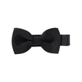 Black grosgrain ribbon bow hair clip for children with high-quality metal flat clip - Black (4)