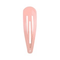 Clip para el pelo tipo gota de metal rosa mate con un acabado suave macarrón - Rosa