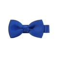 Royal blue grosgrain ribbon bow hair clip for children with ribbed texture - Royal Blue (6)