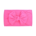 Fascia elastica per neonati con grande fiocco rosa acceso per bambine piccole - 017 Rosa Intenso