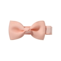 Light apricot pink grosgrain ribbon bow hair clip for girls with ribbed texture detail - Apricot Pink (8)