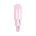 Minimalist matte pale pink metal waterdrop hair clip with hollow design for women - Light Pink