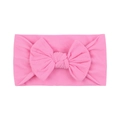 Fascia elastica rosa per neonati in nylon con un grande fiocco decorativo fatto a mano - 035 Rosa Fiore Di Ciliegio