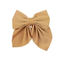 Large khaki bow hair clip in Morandi tone with premium matte textured fabric - Khaki