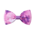 Sparkly purple and pink tie-dye ribbon bow hair clip with ribbed texture for girls - Marble Gradient Style (12)