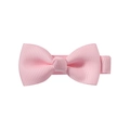 Pink grosgrain ribbon bow hair clip for toddlers with a soft candy color finish - Light Pink (11)